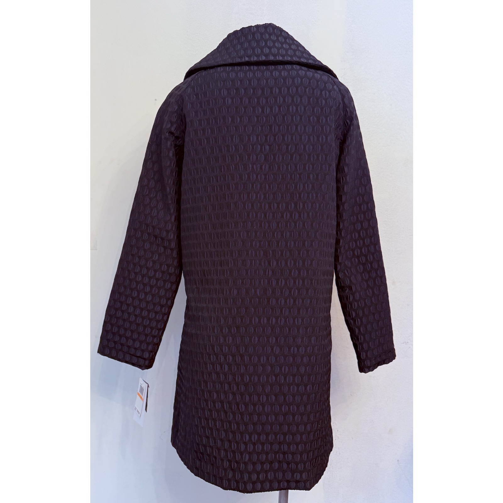 Nwt Jane Post Navy Hidden Quilted Jacquard Star Lined Rain Jacket Coat $745 Sz S — image 5 of 8